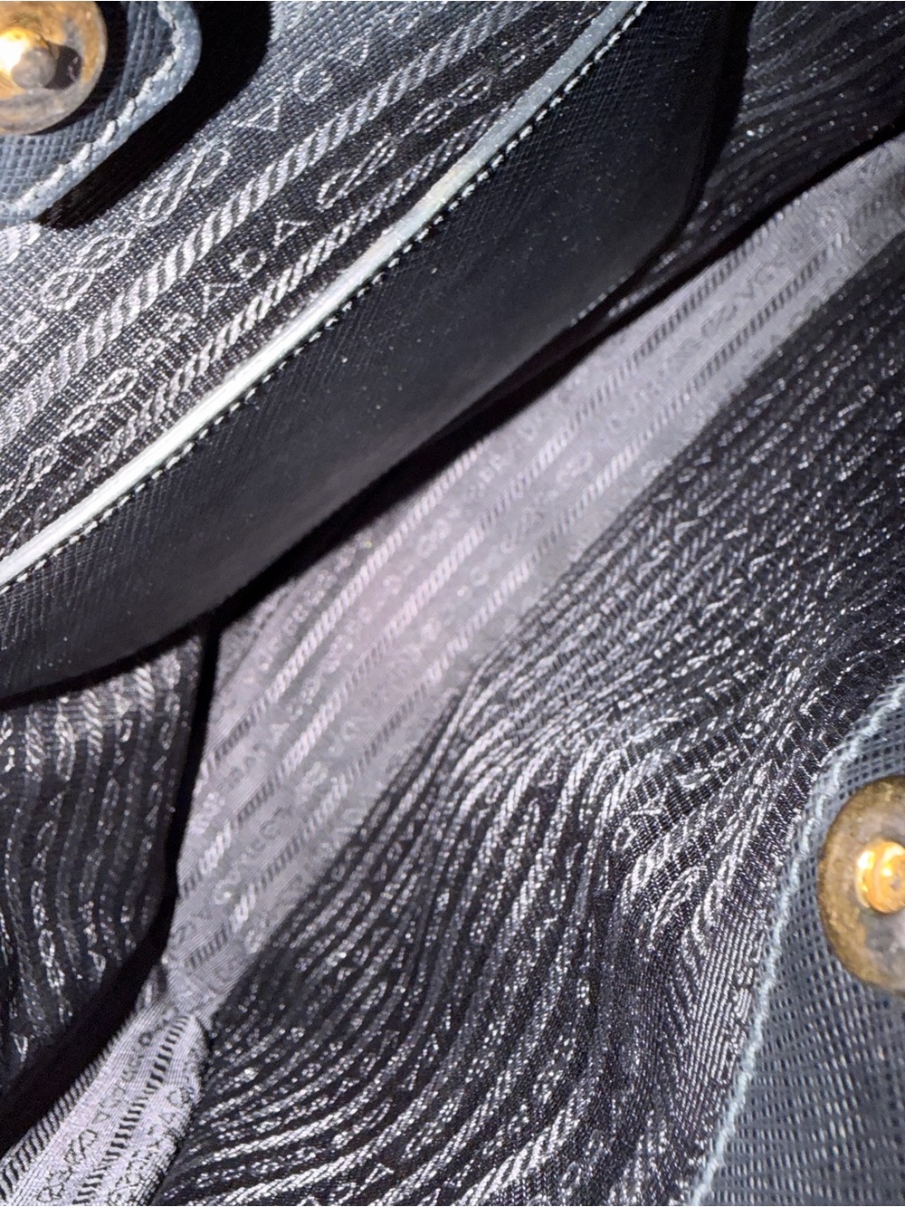 Prada Black Saffiano Leather Killer Bag with Gold Hardware - Pre-Loved - Picture 13 of 15